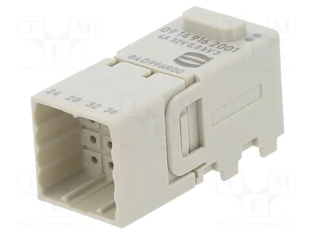 Connector: HDC; module; male; Han-Modular® Domino; PIN: 16 HARTING 09149162001