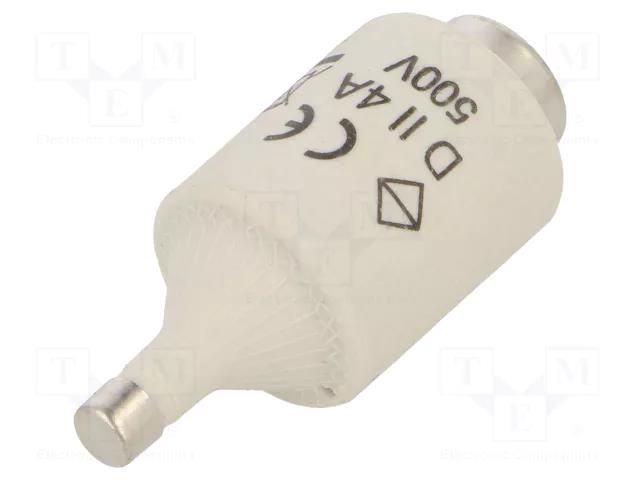 Fuse: fuse; 4A; 500VAC; gG,quick blow; DII HAGER LE27F04