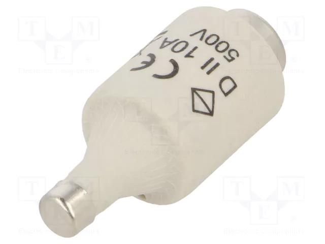 Fuse: fuse; 10A; 500VAC; gG,quick blow; DII HAGER LE27F10