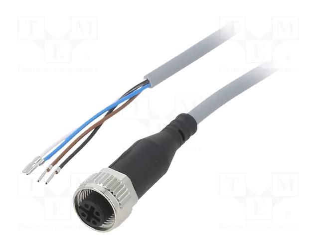 Cable: for sensors/automation; M12; PIN: 4; straight; 5m; plug; 4A FESTO NEBU-M12G5-K-5-LE4