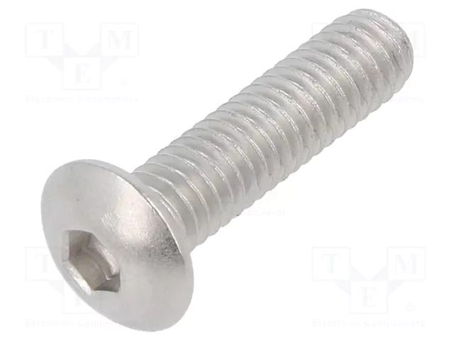 Screw; M4x16; 0.7; Head: button; hex key; HEX 2.5mm; ISO 7380 BOSSARD B4X16/BN1593