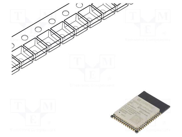 Module: IoT; Bluetooth: BLE; WiFi; PCB; IEEE 802.11b/g/n; SMD ESPRESSIF ESP32S3-WRM1-4