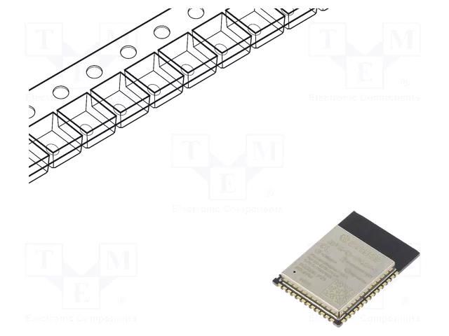 Module: IoT; Bluetooth Low Energy,WiFi; PCB; IEEE 802.11b/g/n ESPRESSIF ESP32S3-WRM1-8