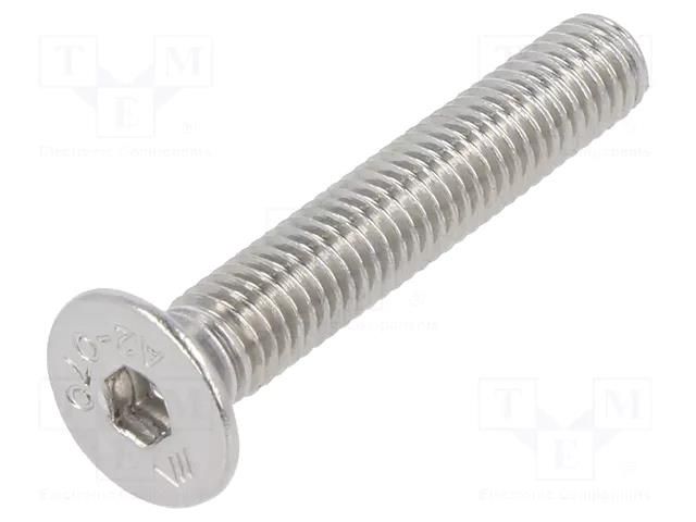 Screw; M5x30; 0.8; Head: countersunk; hex key; HEX 3mm; DIN 7991 KRAFTBERG K5X30-ISO10642-A2