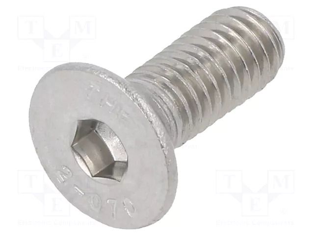 Screw; M6x16; 1; Head: countersunk; hex key; HEX 4mm; DIN 7991 KRAFTBERG K6X16-ISO10642-A2