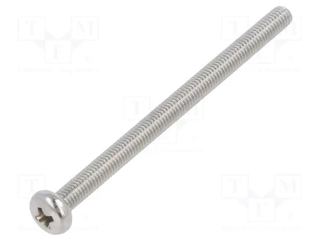 Screw; M3x45; 0.5; Head: cheese head; Phillips; A2 stainless steel KRAFTBERG M3X45/D7985-A2