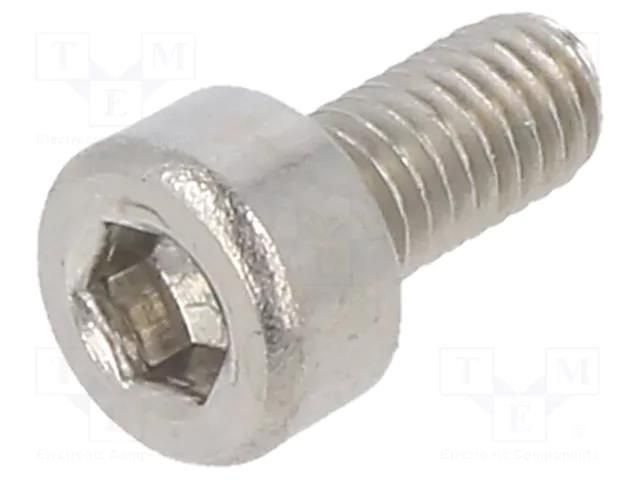 Screw; M3x6; 0.5; Head: cheese head; hex key; HEX 2.5mm; DIN 912 KRAFTBERG M3X6/D912-A4