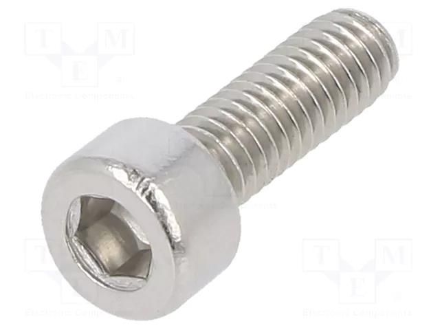Screw; M4x12; 0.7; Head: cheese head; hex key; HEX 3mm; DIN 912 KRAFTBERG M4X12/D912-A2