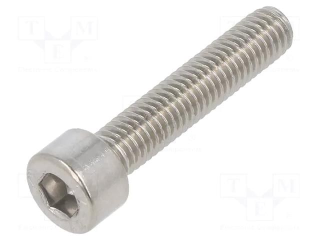 Screw; M5x25; 0.8; Head: cheese head; hex key; HEX 4mm; DIN 912 KRAFTBERG M5X25/D912-A2