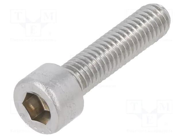 Screw; M6x25; 1; Head: cheese head; hex key; HEX 5mm; DIN 912 KRAFTBERG M6X25/D912-A2