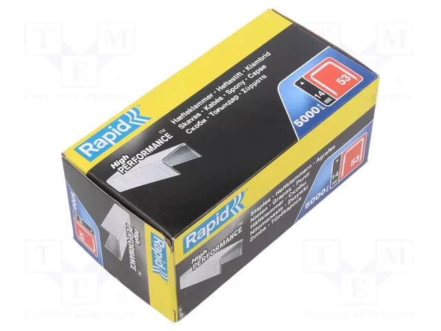 Staples; 14mm; 5000pcs; TYP 53 RAPID RAP-53/14-5K