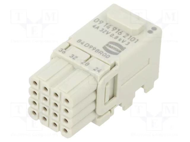 Connector: HDC; module; female; Han-Modular® Domino; PIN: 16 HARTING 09149162101