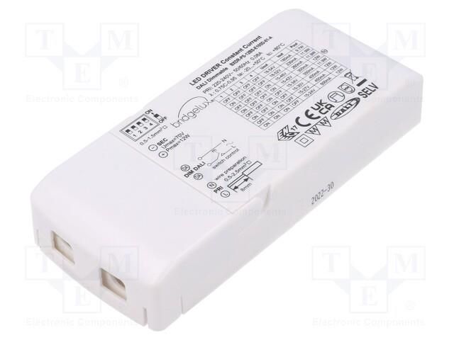 Power supply: switching; LED; DALI 2; 12W; 15÷54VDC; 180÷500mA BRIDGELUX BXDRPS12BSE105D01A