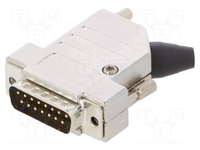 Connector: D-Sub; PIN: 15; plug; male; soldering; for cable; black ENCITECH DTSL15LJSRGSDMPK