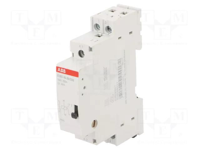 Relay: installation; monostable; NO x2; Ucoil: 230VAC; 18x68x85mm ABB E297-16-20/230