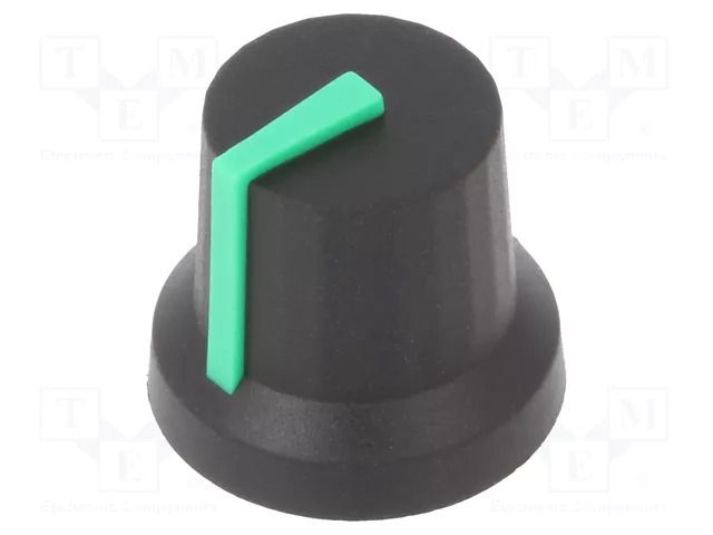 Knob; with pointer; rubber,plastic; Øshaft: 6mm; Ø16.8x14.5mm CLIFF K87MBR-B6DGRE