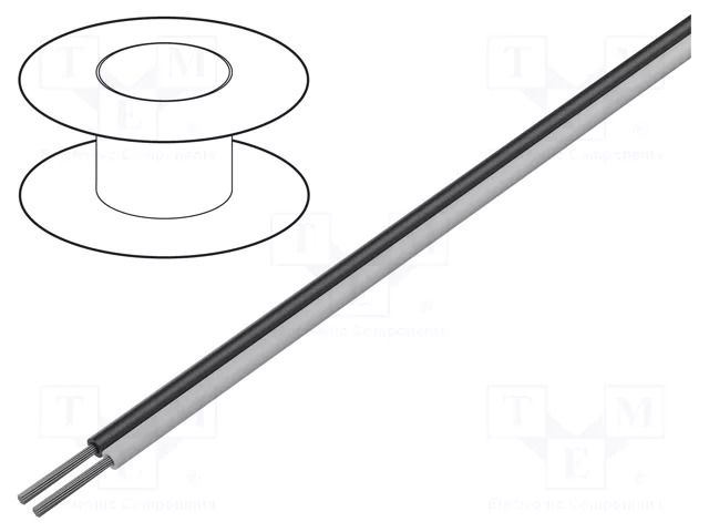 Wire: loudspeaker cable; stranded; Cu,tinned; white-black; 300V BELDEN 8460.0631000
