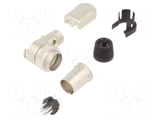 Connector: M16; plug; male; PIN: 8; 5A; 32V; 682; soldering; for cable BINDER 99-0153-12-08