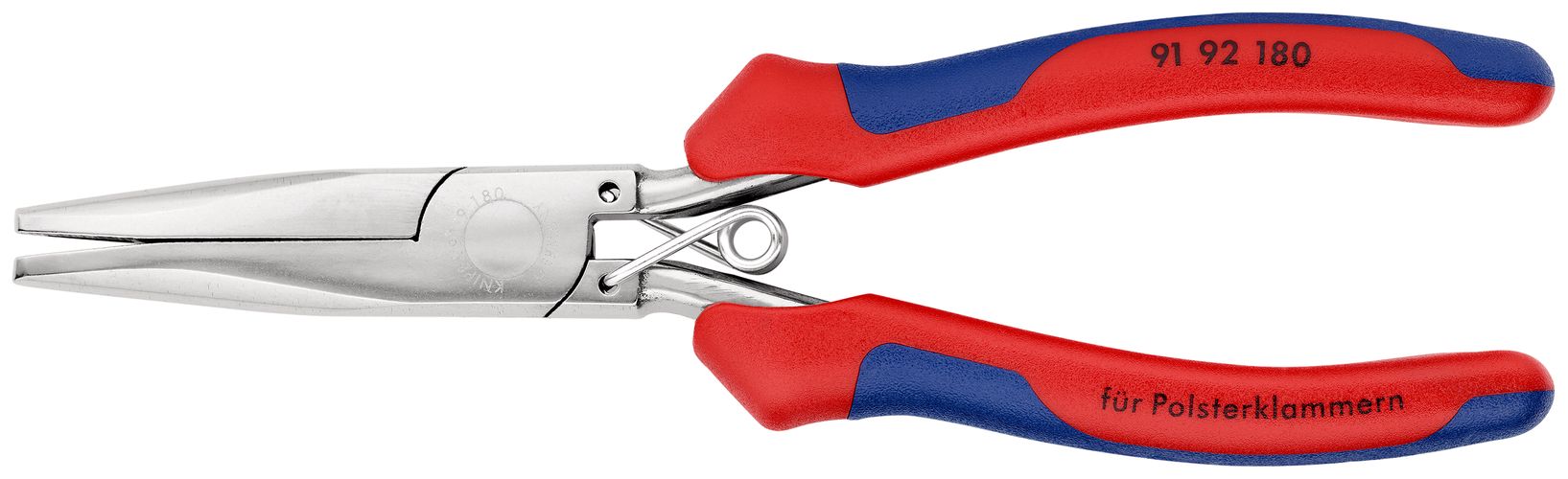 KNIPEX 91 92 180 Upholstery Pliers with multi-component handles mirror polished 185 mm 91 92 180