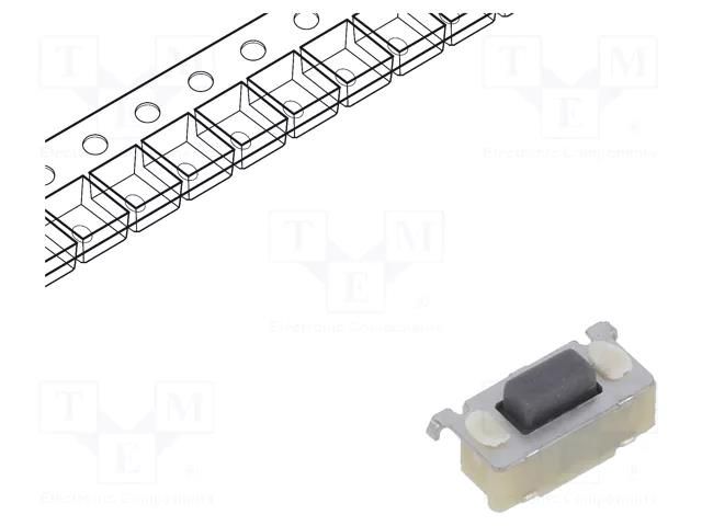Microswitch TACT; SPST; Pos: 2; 0.05A/12VDC; SMD; none; 1.27N; 1mm E-SWITCH TL3330AF130QG