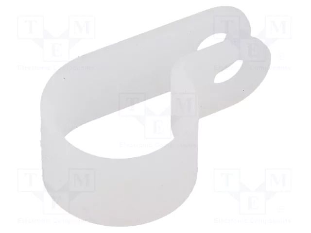 Fixing clamp; Cable P-clips; ØBundle : 14mm; W: 10mm; polyamide HELLERMANNTYTON H8P-PA66-NA