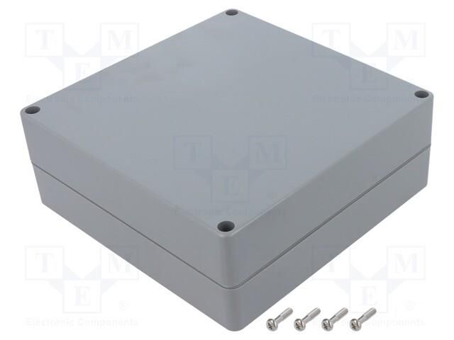 Enclosure: multipurpose; X: 160mm; Y: 160mm; Z: 60mm; ABS; dark grey GAINTA G396-IP67