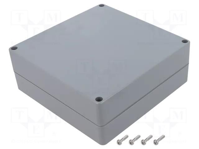 Enclosure: multipurpose; X: 160mm; Y: 160mm; Z: 60mm; ABS; dark grey GAINTA G396-IP67