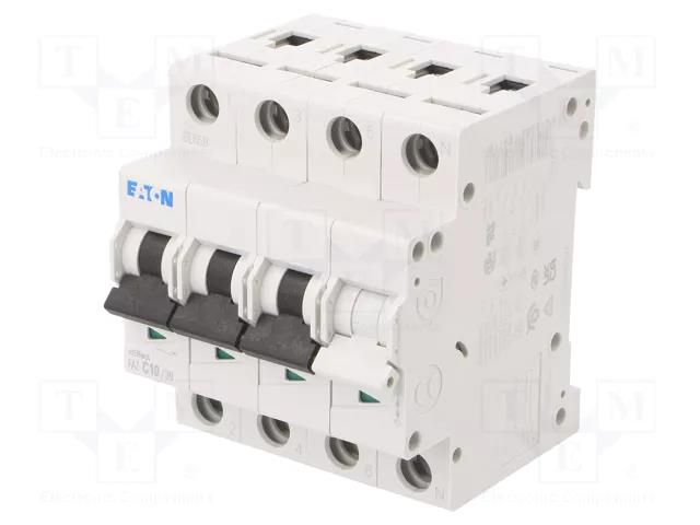 Circuit breaker; 230/400VAC; Inom: 10A; Poles: 3+N; Charact: C; 15kA EATON ELECTRIC FAZ-C10/3N