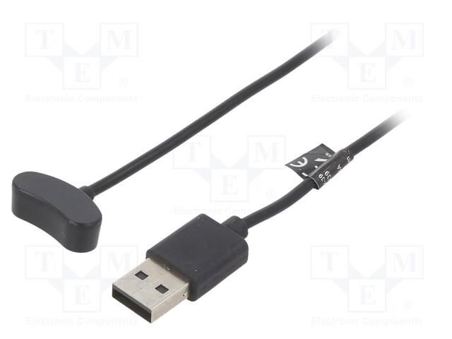 Cable: for smartwatch charging; 1m; 1A; black AKYGA AK-SW-39