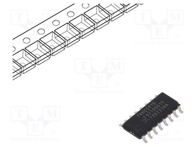 IC: digital; CMOS; SMD; SO16; 2÷6VDC; HC; -40÷125°C; reel,tape; IN: 13 NEXPERIA 74HC597D.653