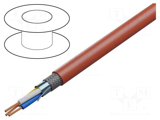 Wire; 3x20AWG; CC Link; stranded; Cu; Insulation: PVC; red; 305m BELDEN 1348A.0021000
