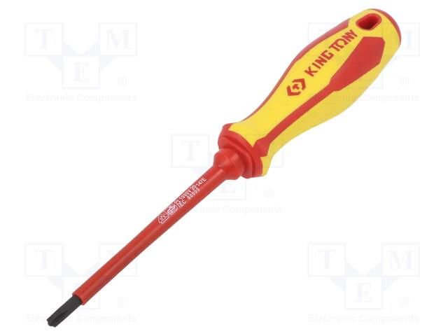 Screwdriver; insulated; PlusMinus PH-type; PZ1/SL; 100mm KING TONY KT-147E0104