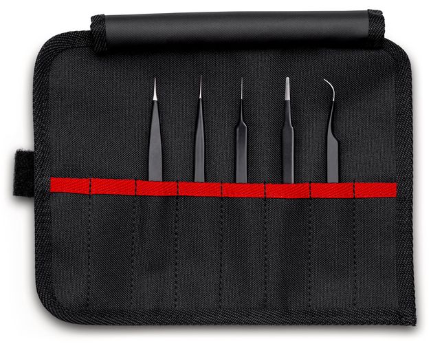 KNIPEX 92 00 01 ESD Universal Tweezers Set ESD 5 parts 90 mm 92 00 01 ESD 4003773087038