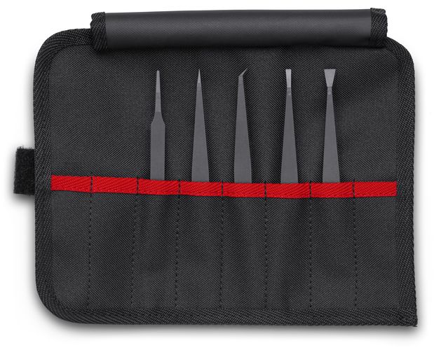 KNIPEX 92 00 05 ESD Plastic Tweezers Set ESD 5 parts 90 mm 92 00 05 ESD 4003773087069