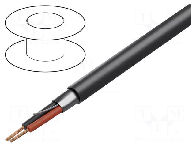 Wire; 2x18AWG; shielded,Al-PET foil; LSZH; grey; halogen free BELDEN 4300FE.00100