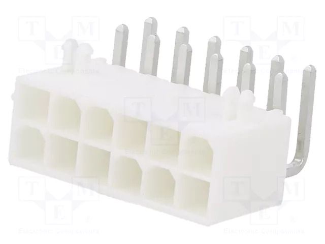 Connector: wire-board; socket; male; PIN: 12; Mini-Fit Jr; 13A; THT MOLEX MX-39-30-0120