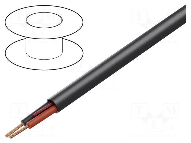 Wire; 2x18AWG; unshielded; 300V; 305m; Cu; stranded; grey; CPR: Eca BELDEN 5300UE.0081000