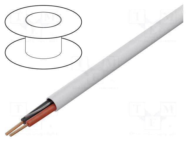 Wire; 2x16AWG; unshielded; 300V; 305m; Cu; stranded; white; CPR: Eca BELDEN 5200UE.009U1000