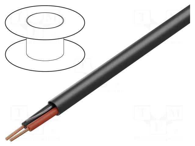 Wire; 2x16AWG; unshielded; 300V; 305m; Cu; stranded; black; CPR: Eca BELDEN 5200UE.0101000