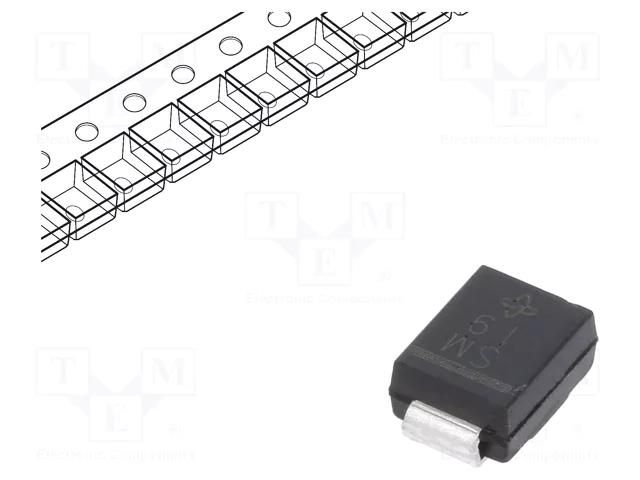 Diode: rectifying; SMD; 1kV; 1.5A; DO214AA,SMB; Ufmax: 1.15V VISHAY S2M-E3/52T