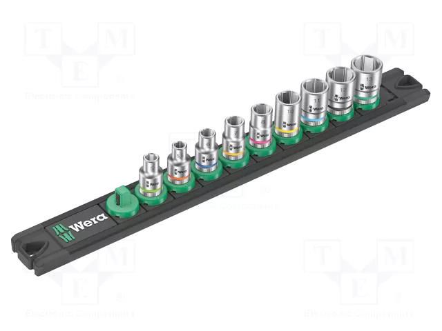 Wrench-set; Kind of wrench: 6-angles,socket spanner; 9pcs. WERA WERA.05005400001