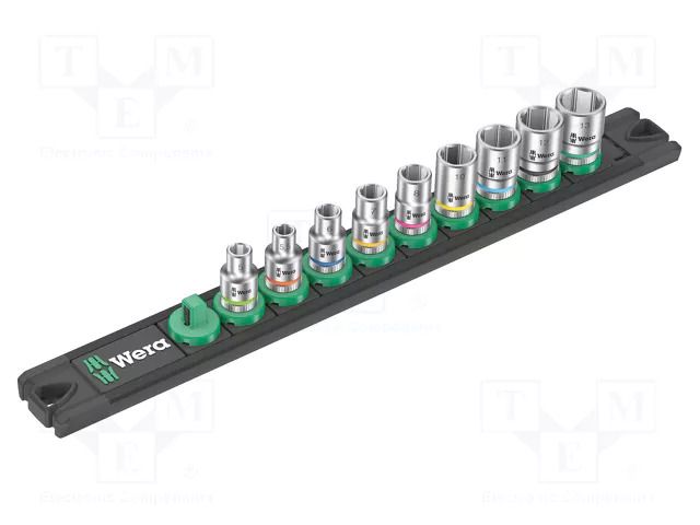 Wrench-set; Kind of wrench: 6-angles,socket spanner; 9pcs; 1/4" WERA WERA.05005400001
