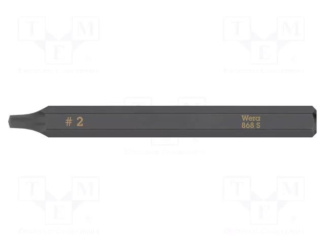 Screwdriver bit; square; RB2; Kind: impact; Overall len: 70mm WERA WERA.05018172001