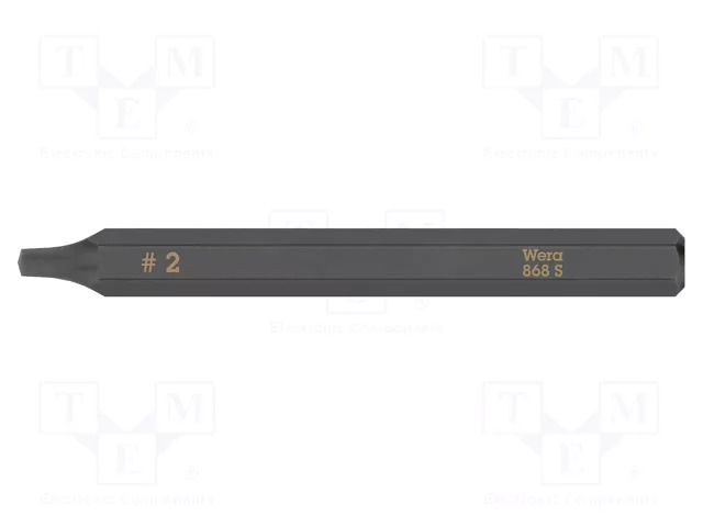 Screwdriver bit; square; RB2; 1/4"; Kind: impact; Overall len: 70mm WERA WERA.05018172001