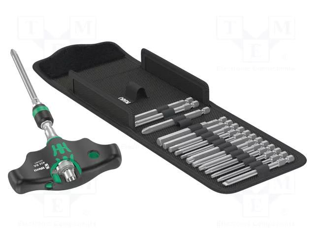 Kit: screwdriver bits; hex key,Phillips,Pozidriv®,slot,Torx® WERA WERA.05023471001