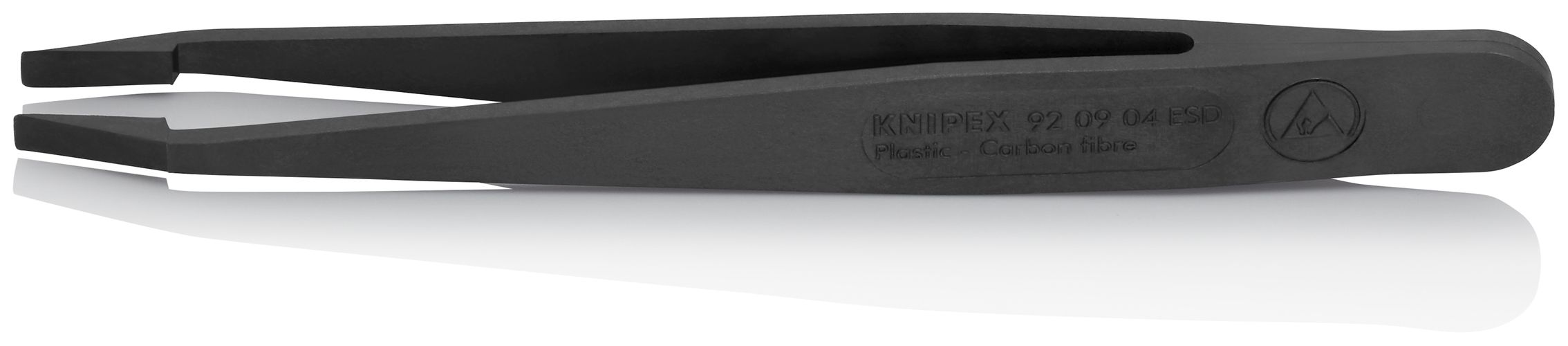 KNIPEX 92 09 04 ESD Plastic Tweezers ESD Smooth 115 mm 92 09 04 ESD 4003773087007