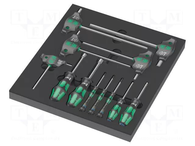 Kit: screwdrivers; Hex Plus key,6-angles socket; in a foam tray WERA WERA.05150104001