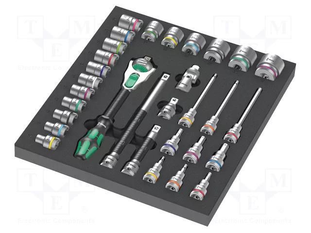 Wrench-set; 6-angles,hex key,socket spanner; 31pcs. WERA WERA.05150112001