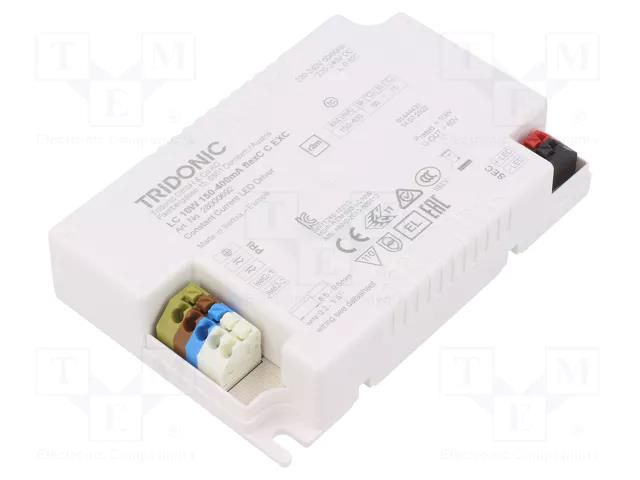 Power supply: switching; LED; 10W; 15÷40VDC; 150÷400mA; 198÷264VAC TRIDONIC 28000692