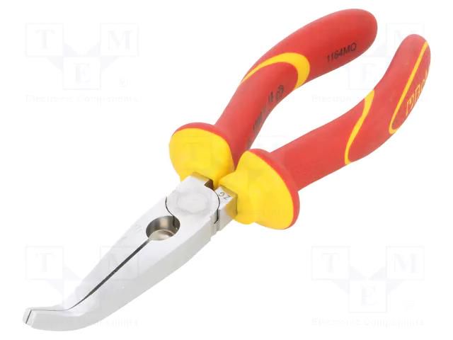 Pliers; insulated,curved,flat; 200mm BETA BE1164MQ/200